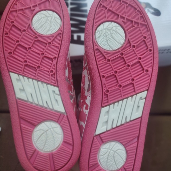 Ewing Athletics Shoes - Ewing Athletics 33 HI Womens Pink Camo High Top Basketball Sneakers Retro Shoes